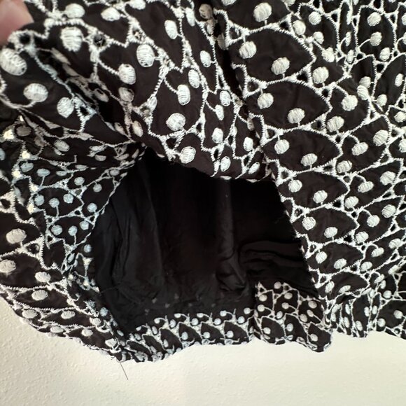 Ann Taylor Loft Eyelet Smocked Yoke Swing Dress, Size Small - Picture 6 of 9